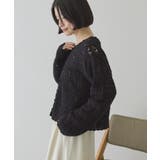 【前後2WAY】レース透かし編みニットカーディガン | AMERICAN HOLIC | 詳細画像16 