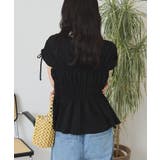 【接触冷感】シャーリングショルダーリボンプルオーバー | AMERICAN HOLIC | 詳細画像4