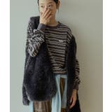 チャコールグレー | PENNEY'S レトロボーダーロングTシャツ | AMERICAN HOLIC