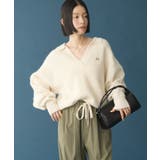 アイボリー | 【RUSSELL】襟付きスキッパーニット | AMERICAN HOLIC