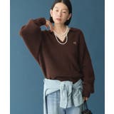 ブラウン | 【RUSSELL】襟付きスキッパーニット | AMERICAN HOLIC