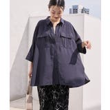 【WEB限定】接触冷感Wポケットシャツチュニック | AMERICAN HOLIC | 詳細画像7