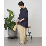 【WEB限定】接触冷感バンドカラーシャツチュニック | AMERICAN HOLIC | 詳細画像12