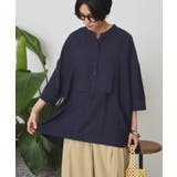 【WEB限定】接触冷感バンドカラーシャツチュニック | AMERICAN HOLIC | 詳細画像13 