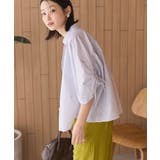 【WEB限定】【接触冷感・UVカット】ギャザーリボンスリーブ半袖シャツ | AMERICAN HOLIC | 詳細画像3 