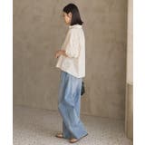 【WEB限定】【接触冷感・UVカット】ギャザーリボンスリーブ半袖シャツ | AMERICAN HOLIC | 詳細画像5 