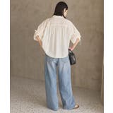 【WEB限定】【接触冷感・UVカット】ギャザーリボンスリーブ半袖シャツ | AMERICAN HOLIC | 詳細画像6 