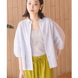 【WEB限定】【接触冷感・UVカット】ギャザーリボンスリーブ半袖シャツ | AMERICAN HOLIC | 詳細画像8 