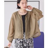 【WEB限定】ノーカラーシアーZIPブルゾン | AMERICAN HOLIC | 詳細画像1 