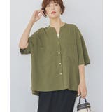 カーキ | 【WEB限定】ミリタリーWポケットスキッパーシャツ | AMERICAN HOLIC