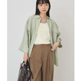 カーキ | 【WEB限定】接触冷感Wポケットシャツチュニック | AMERICAN HOLIC