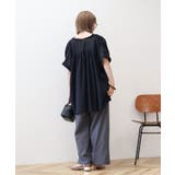 【WEB限定】イージーケア+接触冷感 フレンチスリーブギャザーシャツ | AMERICAN HOLIC | 詳細画像18