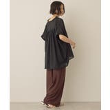 【WEB限定】イージーケア+接触冷感 フレンチスリーブギャザーシャツ | AMERICAN HOLIC | 詳細画像36 