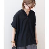【WEB限定】イージーケア+接触冷感 フレンチスリーブギャザーシャツ | AMERICAN HOLIC | 詳細画像2 