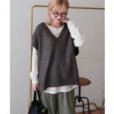 【WEB限定】ラメ入りVネックニットベスト | AMERICAN HOLIC | 詳細画像9 