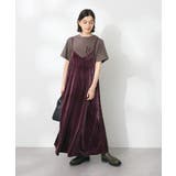 ボルドー | ベロアレース付きキャミワンピース | CRAFT STANDARD BOUTIQUE