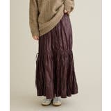 ブラウン | レザーライクギャザースカート | CRAFT STANDARD BOUTIQUE