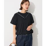 ブラック | 接触冷感/UVカット レースシアーTシャツ | CRAFT STANDARD BOUTIQUE