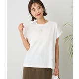 ホワイト | カットクレープクルーネックTシャツ | CRAFT STANDARD BOUTIQUE