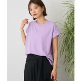 パープル | カットクレープクルーネックTシャツ | CRAFT STANDARD BOUTIQUE