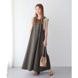 カーキ | リネンライクフレアジャンパースカート | CRAFT STANDARD BOUTIQUE