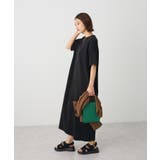 ブラック | ビッグシルエット5分袖ワンピース | CRAFT STANDARD BOUTIQUE