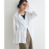 ホワイト | 衿ギャザーシャツブラウス | CRAFT STANDARD BOUTIQUE