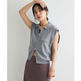 杢グレー | 衿付きジップベスト | CRAFT STANDARD BOUTIQUE