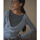 グレー | レイヤード風フード付きプルオーバー | CRAFT STANDARD BOUTIQUE