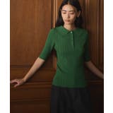 グリーン | 半袖2WAYリブニットポロシャツ | CRAFT STANDARD BOUTIQUE