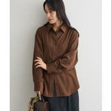 ブラウン | オーバーサイズサテンシャツ | CRAFT STANDARD BOUTIQUE