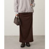 ブラウン | ドレープデザインIラインスカート | CRAFT STANDARD BOUTIQUE