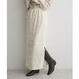 オフホワイト | クラッシュベロアサイドスリットスカート | CRAFT STANDARD BOUTIQUE