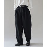 ブラック | ウールライクポリツイルパンツ | CRAFT STANDARD BOUTIQUE