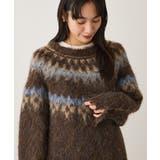 ブラウン | 洗える/ノルディック起毛ニットプルオーバー | CRAFT STANDARD BOUTIQUE