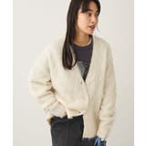 アイボリー | 洗える/カール起毛モヘアライクVネックニットカーディガン | CRAFT STANDARD BOUTIQUE