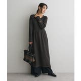 チャコールグレー | カットアウトニットワンピース | CRAFT STANDARD BOUTIQUE