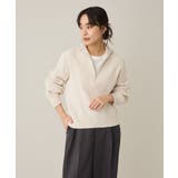洗える/ミニモールハーフジップニットプルオーバー | CRAFT STANDARD BOUTIQUE | 詳細画像3