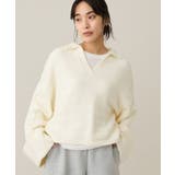 アイボリー | 洗える/ロールアップ袖ショート丈ニットプルオーバー | CRAFT STANDARD BOUTIQUE