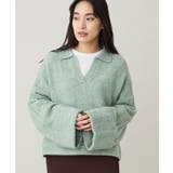 グリーン | 洗える/ロールアップ袖ショート丈ニットプルオーバー | CRAFT STANDARD BOUTIQUE