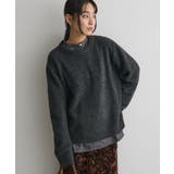 ダークグレー | 洗える/起毛クルーネックニットプルオーバー | CRAFT STANDARD BOUTIQUE