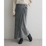 杢グレー | カットコーデュロイラップ風スカート | CRAFT STANDARD BOUTIQUE