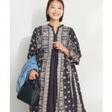 インド綿パネル柄ウエスト切り替えボリュームワンピース | CRAFT STANDARD BOUTIQUE | 詳細画像10 