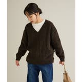 洗える/起毛ケーブルVニットネックニットプルオーバー | CRAFT STANDARD BOUTIQUE | 詳細画像2 