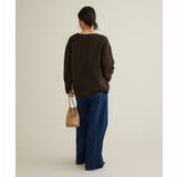 洗える/起毛ケーブルVニットネックニットプルオーバー | CRAFT STANDARD BOUTIQUE | 詳細画像5 