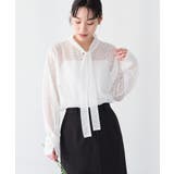 ホワイト | ＜セレモニー＞前後2WAYレースボウタイブラウス | CRAFT STANDARD BOUTIQUE