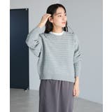 洗える/レースボーダーニットプルオーバー | CRAFT STANDARD BOUTIQUE | 詳細画像1 
