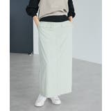 ライトベージュ | ナイロンダブルウエストIラインスカート | CRAFT STANDARD BOUTIQUE