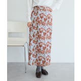 パープル | フラワープリントスリットロングスカート | CRAFT STANDARD BOUTIQUE