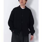 ブラック | 柄編みニットシャツカーディガン | CRAFT STANDARD BOUTIQUE